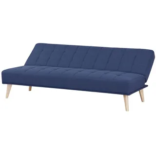 [en.casa] Schlafsofa Textil 3-Sitzer Dunkelblau