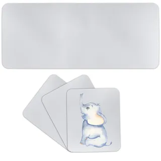 4 Stück Sublimations Mauspads Blanko Mauspad für Sublimation Transfer Sublimations-Rohlinge DIY Mauspad rutschfeste Unterseite für Sublimation Transferdruck Handwerk Geschenk Weiß
