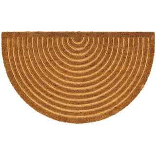 ASTRA Fußmatte Coco Shape 007, Höhe: 15 mm, Türmatte, Kokos, halbrund, rutschfest braun 60 cm x 90 cm x 15 mm