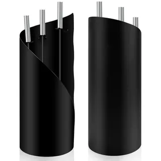 Clanmacy Kehrgarnitur Kaminbesteck Set 4-teiliges Kaminzubehör – Modern, (4-tlg) schwarz