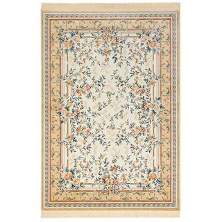 Teppich Orientalischer Samt Teppich Fransen Antik Flowers Creme Cord, NOURISTAN, rechteckig, Höhe: 5 mm