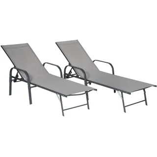Happy Garden Sardinia Sonnenliege 192,5 x 60,5 x 86 cm Grau