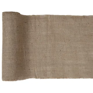 Santex Tischläufer Jute Natur 26 cm x 5 m Natur - Tischband Tischdeko Dekostoff Jutestoff - 5276