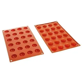 Déco Relief - Silikonform 24 Halbkugeln ⌀ 3 x 1,5 cm – Kuchenform zum Backen – professionelles Material