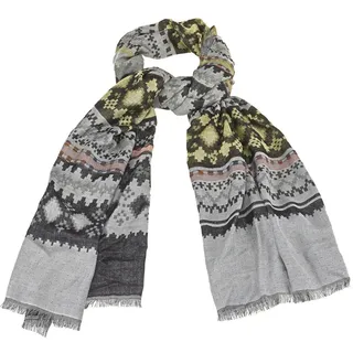 Tamaris Schal Tamaris Scarf, (Set, 1-St. 1-teilig), Damen Schal grafisches Muster grün