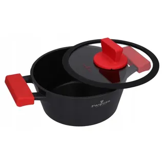 Zwieger Obsidian Topf-Set 8-tlg. Kochtopf + Pfanne + Glasdeckel