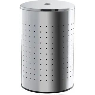 Home4You Wäschesammler - Edelstahl - 54 Liter - H 57 cm