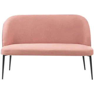 Beliani 2-Sitzer-Küchensofa, Pink, Schwarz, Textil, 130x85x49 cm, Wohnzimmer, Sofas & Couches, Sofas, 2-Sitzer Sofas