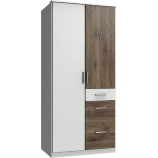 WIMEX Kinderkleiderschrank Joker 90 x 199 cm Eiche weiß