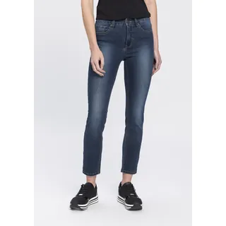Arizona 7/8-Jeans »Shaping«, eng anliegend, Röhrenjeans, Used-Waschung, High-Waist, 7/8-Länge Arizona dark blue us 46