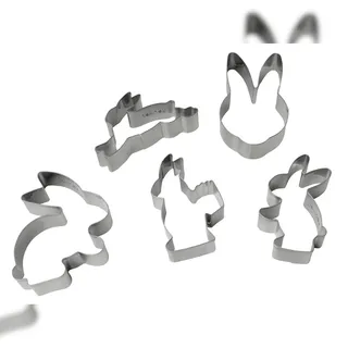 Zenker 5-tlg. Ausstecher Set Osterhase Ausstechform Keksausstecher Ostern