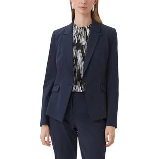 Jackenblazer COMMA Gr. 44, blau (navy) Damen Blazer mit Viskose