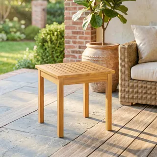 Outsunny Beistelltisch 48 x 48 x 46 cm Beige