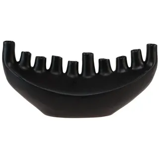 Viana Übertopf Vase Keramik Schiff Tischdeko Schwarz Modern Abstrakt 15cm schwarz