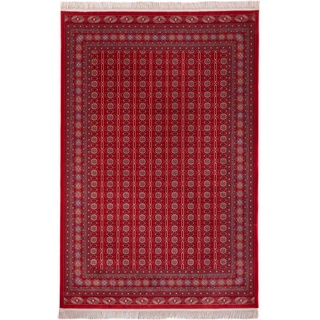 Orientteppich MORGENLAND "Orientteppich - Turkaman rechteckig" Teppiche Gr. B/L: 200 cm x 300 cm, 8 mm, 6 m2, 1 St., rot Geknüpfte Teppiche