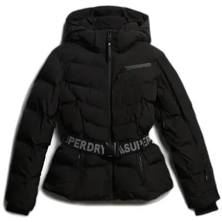 Superdry Luxe Belted Padded Damen. Kapuzenjacke schwarz (L),