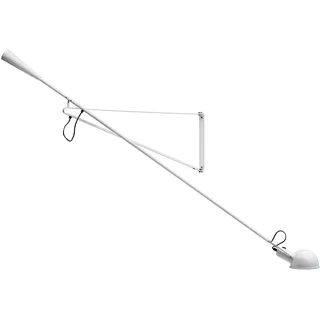 Flos Wand oder Deckenleuchte 265 aus Stahl und Messing in der Farbe White 75W, Maße: 35cm x 85cm x 205cm, A0300009
