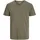 T-Shirt mit Splitneck in Dusky Green-XS