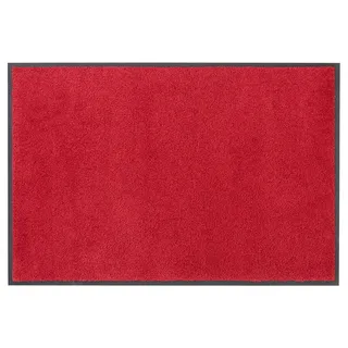 Fußmatte ANDAS "Lavea" Teppiche Gr. B/L: 75 cm x 120 cm, 9 mm, 1 St., rot Designer Fußmatten Schmutzfangmatte, Uni-Farben, In- und Outdoor-Teppich, waschbar