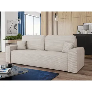 Sofnet Schlafsofa Cordbezug 2-Sitzer Beige