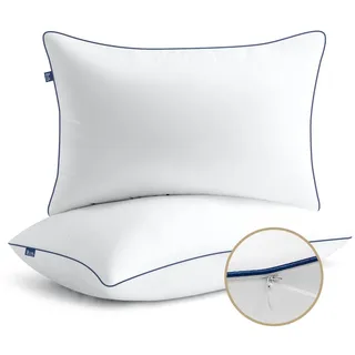 BedStory Kissen, 65 x 65 cm, 2 Stück, höhenverstellbar, hypoallergen, maschinenwaschbar