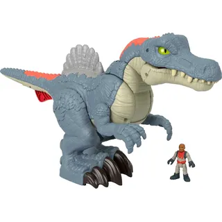 Fisher-Price Imaginext Jurassic World Spielzeug-Dinosaurier, Ultra Snap Spinosaurus mit Licht, Geräuschen und Schnappbewegung, inklusive Figur für Kinder im Vorschulalter, HML41