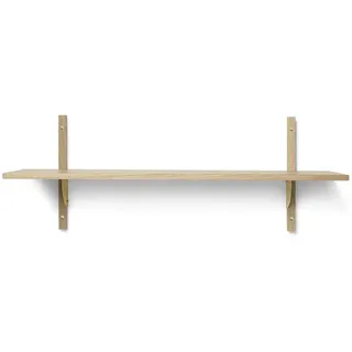 Ferm Living - Sector Wandregal single, 87 cm, Eiche / Messing