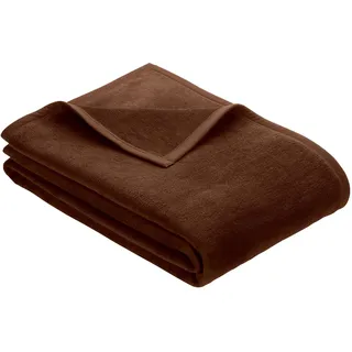 IBENA Uni Kniedecke Luxus Plaid 100 x 150 cm Braun