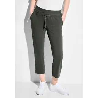 Jogginghose CECIL Gr. L (42), Länge 26, grün (cool khaki) Damen Hosen Freizeithosen in 78-Länge