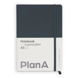 Thalia Notizbuch A5 Hardcover Cool Coal Blanko grau