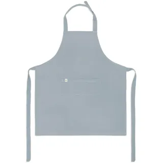 Walra Kochschürze Cook with Happiness - für Damen & Herren - 100% Baumwolle - Küchenschürze mit verstellbarem Gürtel und Tasche - Recyceltes Material - 75x90cm - Jeans Blau
