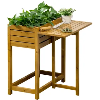 Outsunny Hochbeet 64 x 63 x 74,5 cm Braun
