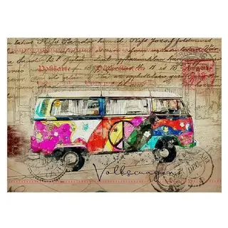 Papermoon Poster  (VW Combi Art, B x H: 70 x 50 cm, Mit Passepartout)