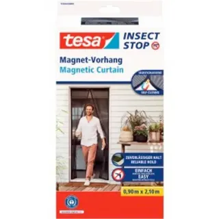 Tesa Insect Stop Magnetvorhang 90 x 210 cm Anthrazit