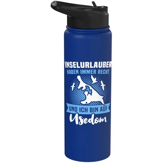 Usedom Souvenir Ostseeinsel Sprüche Insel Usedom Stainless Steel Insulated Water Bottle