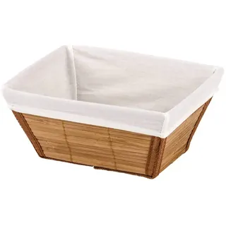 WENKO 21630100 Aufbewahrungskorb Bambus M - Badkorb, 19,5 x 9 x 15 cm, Natur