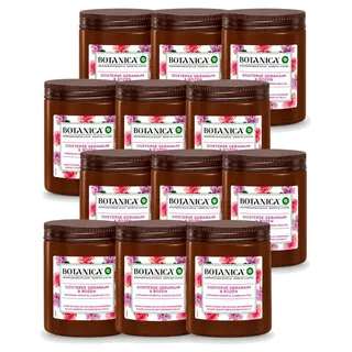 12 x Botanica by Air Wick Geurkerze - Geranium & Rosen - Vorteilspackung - 12 Stücke