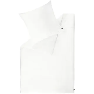 Schöner Wohnen Satin Unifarben Weiß 155 x 220 cm + 80 x 80 cm/40 x 80 cm