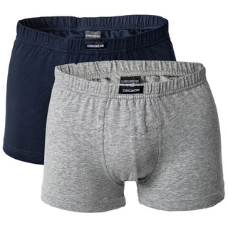 CECEBA Herren Shorts, 2er Pack - Short Pants, Basic, Baumwoll Stretch, M-8XL, einfarbig Grau 3XL