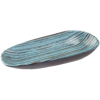 APS CANCUN Teller 34 x 15,5 cm türkis/braun