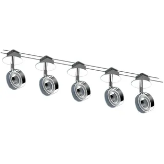 NÄVE LED-Seilsystem-Deckenspots 5 Rund silber