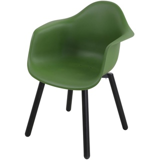 4 Stück Stuhl Esszimmerstuhl Schalenstuhl Retro MONTREUX grün