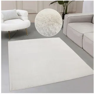 OTTO home Fellteppich Balu, Kunstfellteppich, Modern, Langflor Teppich, rechteckig, Höhe: 20 mm, Kaninchenfell-Haptik, kuschelig, weich, Wohnzimmer, Schlafzimmer beige 180 cm x 230 cm x 20 mm
