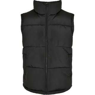 Jerseyweste URBAN CLASSICS "Urban Classics Herren Block Puffer Vest" Gr. 4XL, schwarz (black, black) Herren Westen
