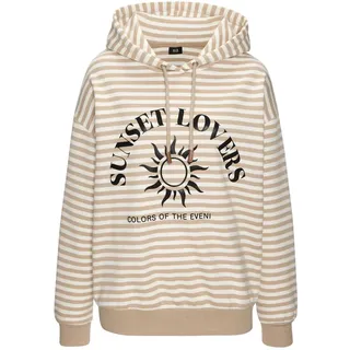 H.I.S. Kapuzenpullover Gestreift Beige 40/42
