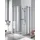 Viertelkreis-Duschkabine Drehtür 785 x 885 cm Silber Mattglanz ESG klar I2S1LV21201AK