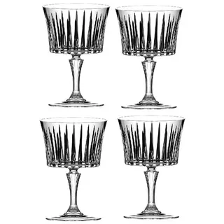 RCR Cocktailglas RCR Timeless Cocktailglas 4er Set, Kristallglas weiß