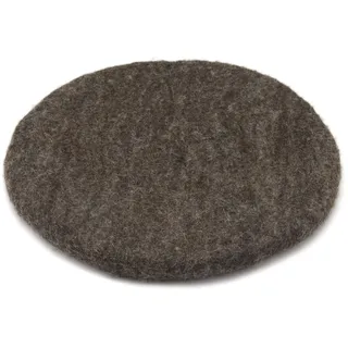 feelz Filzkissen Sitzkissen rund Filz Verschiedene grau- und naturtöne 100% Wolle 35 cm Höhe 2-3 cm Handarbeit (Natur)