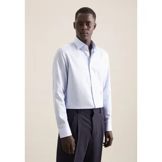 Seidensticker Businesshemd "Schwarze Rose", Herren, Gr. L (41), normale Ärmellängen, blau, 100% Baumwolle, gestreift, skinny fit, 2-Knopf-Manschette, Hemden, X-Slim 1/1 Kentkragen Gestreift