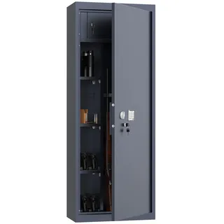 Profirst Waffenschrank Forest 8 Stahl Elektronikschloss Notöffnung separat versperrbarer Innentresor 3 Fachboden Putzstockhalterung Schaumstoffwaffenhalter inkl. Befestigungsmaterial